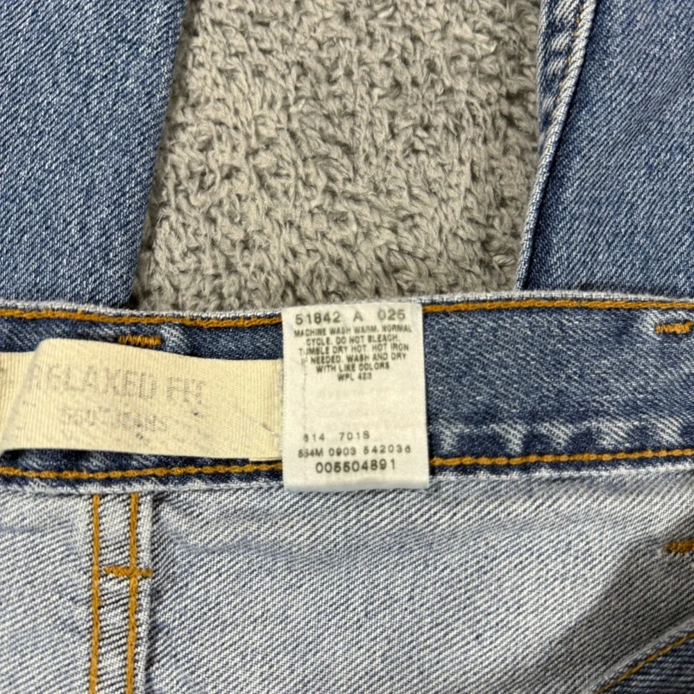 Y2K Levis 550 Relaxed Fit Baggy Light Blue‎ Made in USA Mens Size 40x34
